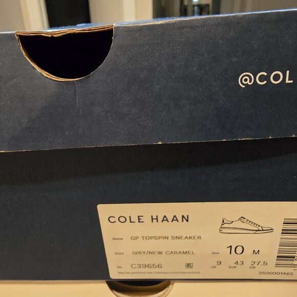 Cole Haan GrandPro Topspin Sneaker - Ivory/Caramel Mens Sz 10 US [C39656] NEW - Picture 9 of 14
